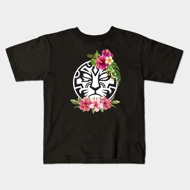 Jinrai: Flower Lei Kids T-Shirt by Mister Jinrai